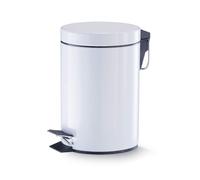 Zeller Tretabfalleimer Stahl weiB 3 L ACC NEW