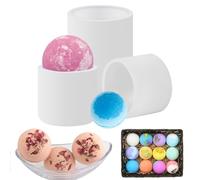 Zellmait Bath Bomb Mold Kit,2.44 inch Inner Diameter Round Solid Ball Shaped Bath Bomb Molds Kit, Bath Bombs Making Tools,Suitable for Bath Bomb Press Machine