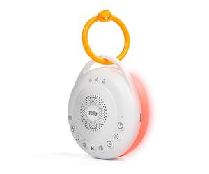 Zello Portable Pro White Noise Machine Baby Sleep Aid - 30 Sounds with Red Night Light, Smart Memory & Timer, Rechargeable Sound Machine for Nursery, Pram & Travel