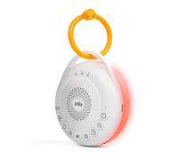 Zello Portable Pro White Noise Machine Baby Sleep Aid - 30 Sounds with Warm & Red Night Light, Smart Memory & Timer, Rechargeable Sound Machine for Nursery, Pram & Travel