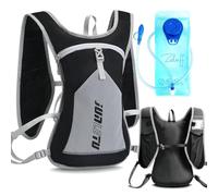 Zelnff Cycling Running Hydration Vest Backpack,Lightweight Insulated Pack with 2L Water Bladder Bag Daypack for Hiking Trail Running Race Marathon for Women Men (black with 2l hydration bladder)