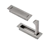 ZelongChen 2Pcs Sturdy Flush Mount Door Pulls Useful Metal Pocket Door Handle Smooth Concealed Embedded Door Pulls for Drawer,Wardrobe