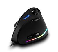 zelotes Ergonomic Vertical Mouse with Joystick, 10 000 DPI (5 Levels), 11 Programmable Buttons, Wired Gaming Mouse, Optical USB Wired for PC, Laptop