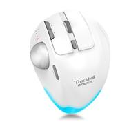 zelotes Trackball Mouse, Wireless Bluetooth Mouse, Rechargeable, 4800DPI, 8 Buttons, BT5.0/3.0+2.4G, Connection of 3 Devices, Ergonomic Design, for PC, Pad, Tablets