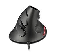 zelotes Wired Vertical Mouse,3200DPI,6 Buttons,Removable Wrist Rest,Ergonomic Design,LED Illumination,USB Optical Mouse for Laptop,PC,Mac,Black