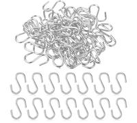 Zelphvt 60Pcs 1 Inch Mini S Hooks for Hanging Silver Ornament Hooks Hanger Metal Mini S Hooks for Jewelry, Necklaces, Plants, Lights, Potted Plants, Keychain