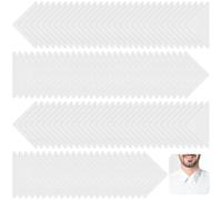 Zelphvt Men's Shirt Collar Stays, 120 Pcs Collar Stay Stickers, Self Adhesive Collar Brace Plastic Collars Brace Sticker Polo Shirt Stickers