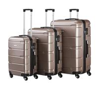 Zelsius 3 piece Luggage Set, Blue | ABS Hard Shell Suitcase Set with Combination Lock, 4 Wheels and Inner partition | suitcases with Wheels Lightweight Luggage Set, Travel Luggage Set