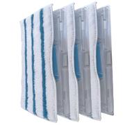 Zeltauto Re-usable Pad Refills Compatible with Shark VacMop Vacuum Spray Mop, Washable Microfiber Pads for A Sustainable Alternative to Disposable Cleaning Pads (3 Sets-Blue&White)
