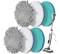 Zeltauto S6002UK Steam and Scrub Mop Pads Replacement for Shark,Scrubbing and Sanitizing Rotating Power Pads Stains & Dirt Removal for all Sealed Hard Floors