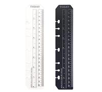 Zelten 2 Pack A5 6 Holes Page Marker Ruler Plastic Binder Ruler Divider Ruler for Journal Magazine Notebook (BTRuler, A5