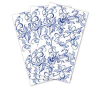 Zelten 2-Ply 20 Count Colored Paper Hostess Napkins Shabby Chic for Wedding Dinner Tea Party Decoupage (Purple Retro Vine, 1)