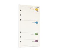 Zelten 40 Sheets 80 Pages Colorful Loose Leaf Punched Paper Refills Paper for 6 Hole Binder Personal Organizer Diary Notebook Refillable Planner (A6, Arrow Weekly Planner)