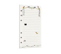 Zelten 40 Sheets 80 Pages Colorful Loose Leaf Punched Paper Refills Paper for 6 Hole Binder Personal Organizer Diary Notebook Refillable Planner (A6, Tree Party Ruled)