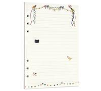 Zelten 40 Sheets 80 Pages Colorful Loose Leaf Punched Paper Refills Paper for 6 Hole Binder Personal Organizer Diary Notebook Refillable Planner (A5, Tree Party Ruled)