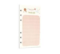 Zelten 40 Sheets 80 Pages Colorful Loose Leaf Punched Paper Refills Paper for 6 Hole Binder Personal Organizer Diary Notebook Refillable Planner (A6, Little GirlTo do list)