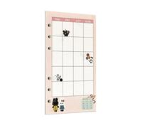 Zelten 40 Sheets 80 Pages Colorful Loose Leaf Punched Paper Refills Paper for 6 Hole Binder Personal Organizer Diary Notebook Refillable Planner (A6, Bunny Monthly Planner)