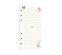Zelten 45 Sheets 90 Pages Colorful Loose Leaf Punched Paper Refills Paper for 6 Hole Binder Personal Organizer Diary Notebook Refillable Planner (A6, Fairy Tale Ruled)