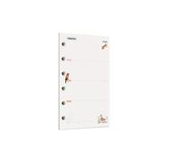 Zelten 45 Sheets 90 Pages Colorful Loose Leaf Punched Paper Refills Paper for 6 Hole Binder Personal Organizer Diary Notebook Refillable Planner (A7, Rainforest Weekly Planner)