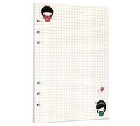 Zelten 45 Sheets 90 Pages Colorful Loose Leaf Punched Paper Refills Paper for 6 Hole Binder Personal Organizer Diary Notebook Refillable Planner (A5, Fairy Tale Squared)