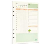 Zelten 45 Sheets 90 Pages Colorful Loose Leaf Punched Paper Refills Paper for 6 Hole Binder Personal Organizer Diary Notebook Refillable Planner (A5, Fairy Tale Daily Planner)