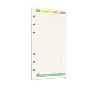 Zelten 45 Sheets 90 Pages Colorful Loose Leaf Punched Paper Refills Paper for 6 Hole Binder Personal Organizer Diary Notebook Refillable Planner (A6, Fairy Tale Financial)