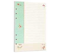 Zelten 45 Sheets 90 Pages Colorful Loose Leaf Punched Paper Refills Paper for 6 Hole Binder Personal Organizer Diary Notebook Refillable Planner (A5, Fairy Tale Connell)