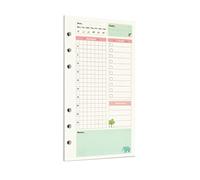 Zelten 45 Sheets 90 Pages Colorful Loose Leaf Punched Paper Refills Paper for 6 Hole Binder Personal Organizer Diary Notebook Refillable Planner (A6, Fairy Tale Daily Planner)