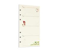 Zelten 45 Sheets 90 Pages Colorful Loose Leaf Punched Paper Refills Paper for 6 Hole Binder Personal Organizer Diary Notebook Refillable Planner (A6, Fairy Tale Weekly Planner)