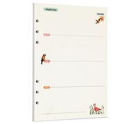 Zelten 45 Sheets 90 Pages Colorful Loose Leaf Punched Paper Refills Paper for 6 Hole Binder Personal Organizer Diary Notebook Refillable Planner (A5, Rainforest Weekly Planner)