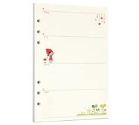Zelten 45 Sheets 90 Pages Colorful Loose Leaf Punched Paper Refills Paper for 6 Hole Binder Personal Organizer Diary Notebook Refillable Planner (A5, Fairy Tale Weekly Planner)