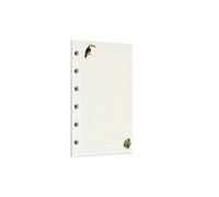 Zelten 45 Sheets 90 Pages Colorful Loose Leaf Punched Paper Refills Paper for 6 Hole Binder Personal Organizer Diary Notebook Refillable Planner (A7, Rainforest Squared)
