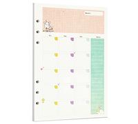 Zelten 45 Sheets 90 Pages Colorful Loose Leaf Punched Paper Refills Paper for 6 Hole Binder Personal Organizer Diary Notebook Refillable Planner (A5, Fairy Tale Monthly Planner)