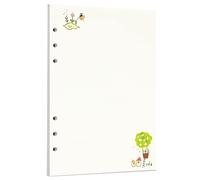 Zelten 45 Sheets 90 Pages Colorful Loose Leaf Punched Paper Refills Paper for 6 Hole Binder Personal Organizer Diary Notebook Refillable Planner (A5, Fairy Tale Blank)