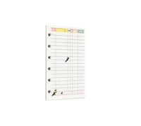Zelten 45 Sheets 90 Pages Colorful Loose Leaf Punched Paper Refills Paper for 6 Hole Binder Personal Organizer Diary Notebook Refillable Planner (A7, Rainforest Financial)
