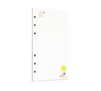 Zelten 45 Sheets 90 Pages Colorful Loose Leaf Punched Paper Refills Paper for 6 Hole Binder Personal Organizer Diary Notebook Refillable Planner (A6, Fairy Tale Blank)