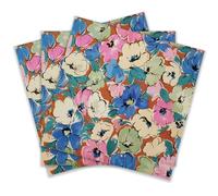 Zelten Colored Paper Party Napkins, 20 Count Shabby Chic for Wedding, Inner, Tea Party, Decoupage, Flower in The Wind