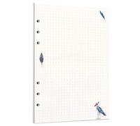 Zelten Colorful Loose Leaf Punched Paper Refills Paper for 6 Hole Binder Personal Organizer Diary Notebook Refillable Planner (Rainforest Dotted, A5)