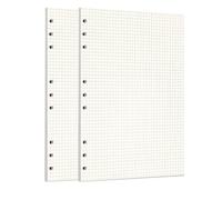 Zelten Loose Leaf Punched Paper Refills Paper for 6 Hole Binder Personal Organizer Diary Notebook Refillable Planner (Squared,B5/9 Hole)