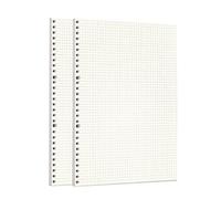 Zelten Loose Leaf Punched Paper Refills Paper for 6 Hole Binder Personal Organizer Diary Notebook Refillable Planner (Squared,A4/30 Hole)