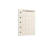 Zelten Loose Leaf Punched Paper Refills Paper for 6 Hole Binder Personal Organizer Diary Notebook Refillable Planner (Monthly Planner, A8/5 Hole)