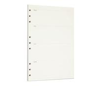 Zelten Loose Leaf Punched Paper Refills Paper for 6 Hole Binder Personal Organizer Diary Notebook Refillable Planner (Weekly Planner,B5/9 Hole)