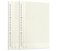 Zelten Loose Leaf Punched Paper Refills Paper for 6 Hole Binder Personal Organizer Diary Notebook Refillable Planner (Square Connell,B5/26 Hole)