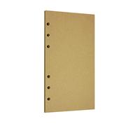 Zelten Loose Leaf Punched Paper Refills Paper for 6 Hole Binder Personal Organizer Diary Notebook Refillable Planner (Kraft,A6/6 Hole)