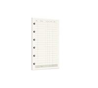 Zelten Loose Leaf Punched Paper Refills Paper for 6 Hole Binder Personal Organizer Diary Notebook Refillable Planner (Finance,A7/6 Hole)