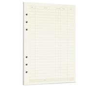 Zelten Loose Leaf Punched Paper Refills Paper for 6 Hole Binder Personal Organizer Diary Notebook Refillable Planner (Finance,A5/6 Hole)