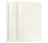 Zelten Loose Leaf Punched Paper Refills Paper for 6 Hole Binder Personal Organizer Diary Notebook Refillable Planner (Square Connell,B5/26 Hole)