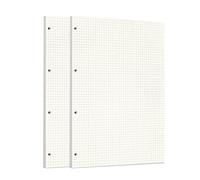 Zelten Loose Leaf Punched Paper Refills Paper for 6 Hole Binder Personal Organizer Diary Notebook Refillable Planner (Squared,A4/4 Hole)