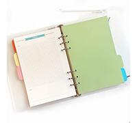Zelten Refills/Loose Leaves for A5 Cover Ring Binder/Personal Organiser/Planner(A5 6 Holes, Divider Horizontal Colored Paper)