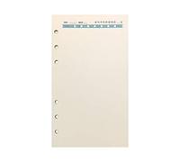 Zelten Refills/Loose Leaves for A6 Cover Ring Binder/Personal Organiser/Planner(A6 6 Holes, Blank Blue)